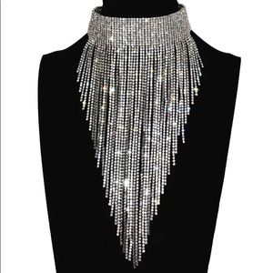 Crystal Rhinestone Choker Necklace.